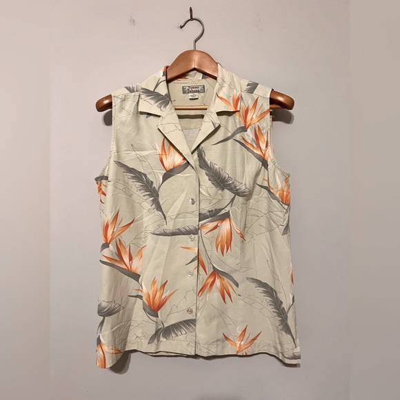 Vintage Tommy Bahama 100% silk blouse - Picture 1 of 8